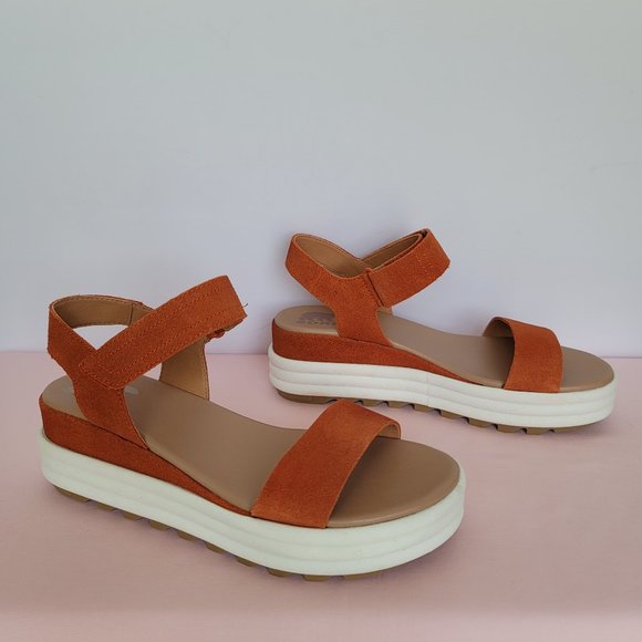 SOREL Cameron Flatform Suede Sports Sandals-Desert Sun- Women’s US Size 9 ⭐ - Picture 2 of 16